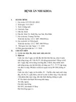 bệnh án nhi Viêm tiểu phế quản cấp.