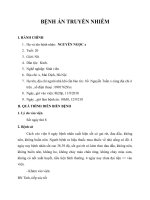 bệnh án truyền nhiễm  sốt xuất huyết