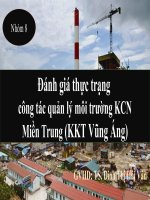 Đánh giá thực trạng công tác quản lý môi trường KCN miền trung (KKT vũng áng) 