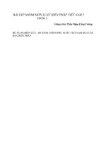 SO SÁNH CHÍNH PHỦ nước VIỆT NAM QUA các bản HIẾN PHÁP  