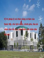 Vị trí pháp lý và chức năng cơ