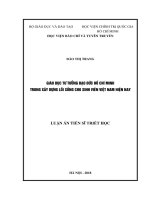 Giáo dục tư tưởng đạo đức Hồ Chí Minh trong xây dựng lối sống cho sinh viên Việt Nam hiện nay