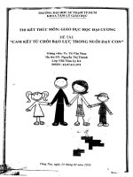 cam kết từ chối bạo lực trong nuôi dạy con 