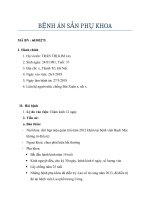 bệnh án chửa ngoài tử cung