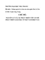 nguyên lý của sự phát triển với vấn đề phát triển giáo dục ở việt nam hiện nay 