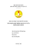 Xây dựng hệ thống quản lý cửa hàng bán sách 