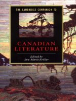 The cambridge companion to canadian literature cambridge companions to literature 