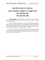 Hướng dẫn sử dụng máy kinh vĩ điện tử hiện số  NE100, NE101, NE102, NE103