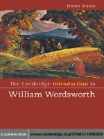 The cambridge introduction to william wordsworth 