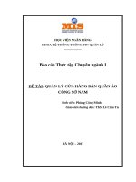 quản lý cửa hàng bán quần áo công sở nam 