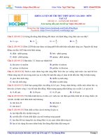 KHÓA LUYỆN ĐỀ THI THỬ THPT QUỐC GIA 2018 - MÔN VẬT LÝ ĐỀ SỐ 12 – LUYỆN ĐỀ THI THỬ