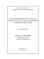 PHÂN TÍCH TÌNH HÌNH HOẠT ĐỘNG TÍN DỤNG CỦA  NGÂN HÀNG TMCP SÀI GÒN – HÀ NỘI CHI NHÁNH ĐỒNG  NAI PHÒNG GIAO DỊCH TAM HIỆP   