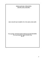 BÁO CÁO KẾT QUẢ NGHIÊN CỨU, ỨNG DỤNG SÁNG KIẾN:VẬN DỤNG BẢNG TÍNH EXCEL ĐỂ TÍNH ĐIỂM