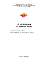 HỒ SƠ HỌC PHẦN LỊCH SỬ BÁO CHÍ THẾ GIỚI