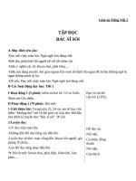 Giáo án Tiếng Việt 2 tuần 23 bài: Tập đọc  Bác sĩ Sói