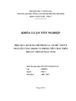 HIỆU QUẢ  BỔ SUNG CHẾ PHẨM AA –NUTRI ™ FOCUS  SW12 LÊN TĂNG TRỌNG VÀ PHÒNG TIÊU CHẢY TRÊN  HEO TỪ 1 ĐẾN 65 NGÀY TUỔI 