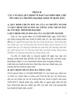 CÁC VĂN BẢN, QUY ĐỊNH VỀ ĐÀO TẠO THEO HỌC CHẾ TÍN CHỈ CỦA TRƯỜNG ĐẠI HỌC KINH TẾ QUỐC DÂN