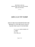   KHẢO SÁT HIỆN TRẠNG BỆNH HÔ HẤP PHỨC HỢP  TRÊN HEO TỪ CAI SỮA ĐẾN 56 NGÀY TUỔI TẠI   TRẠI HEO TIGER  QUẬN 9 TP. HỒ CHÍ MINH 