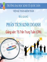 PHÂN TÍCH KINH DOANH HOẠT ĐỘNG CUNG CẤP