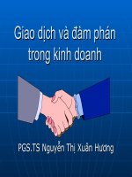GIAO DỊCH ĐÀM PHÁN TRONG KINH DOANH 