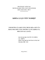  ẢNH HƯỞNG CỦA KHẢ NĂNG TRUNG HÒA AXIT CỦA  KHẨU PHẦN ĐẾN TĂNG TRƯỞNG VÀ SỨC KHỎE CỦA  HEO CON SAU CAI SỮA 