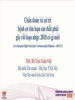 Chẩn đoán và xử trí bệnh cơ tim loạn sản thất phải gây rối loạn nhịp