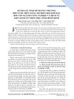 ĐÁNH GIÁ TÍNH DỄ BỊ TỔN THƯƠNG BỞI NƯỚC BIỂN DÂNG DO BIẾN ĐỔI KHÍ HẬU ĐỐI VỚI NGÀNH CÔNG NGHIỆP VÀ DỊCH VỤ KHU KINH TẾ NHƠN HỘI, TỈNH BÌNH ĐỊNH