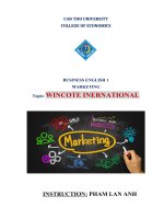 BUSINESS ENGLISH 1 MARKETING WINCOTE INERNATIONAL 