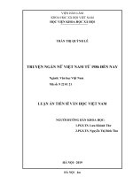 Truyện ngắn nữ Việt Nam từ 1986 đến nay (Luận án tiến sĩ)