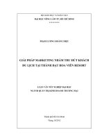 GIẢI PHÁP MARKETING NHẰM THU HÚT KHÁCH  DU LỊCH TẠI THÀNH ĐẠT HOA VIÊN RESORT 