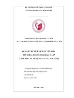 Luận văn Quản lý di tích lịch sử văn hóa ĐềnChùa Hòang Thái Hậu Ỷ Lan, xã Dương Xá, huyện Gia Lâm, TP Hà Nội