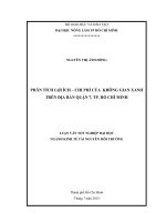 PHÂN TÍCH LỢI ÍCH – CHI PHÍ CỦA  KHÔNG GIAN XANH  TRÊN ĐỊA BÀN QUẬN 7, TP. HỒ CHÍ MINH     