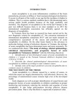 Nghiên cứu căn nguyên, đặc điểm dịch tễ học lâm sàng, cận lâm sàng và yếu tố tiên lượng bệnh viêm não cấp ở trẻ em Việt Nam (TTTA)