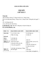 Giáo án Tiếng Việt 2 tuần 23 bài: Tập viết  Chữ hoa T