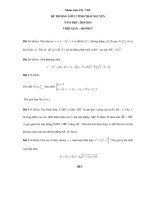 Đề thi chọn học sinh giỏi cấp tỉnh Toán 12 năm 2018 – 2019 sở GD và ĐT Thái Nguyên (Có đáp án)