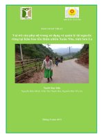 Vai trò của phụ nữ trong sử dụng và quản lý tài nguyên rừng tại Khu bảo tồn thiên nhiên Xuân Nha, tỉnh Sơn La