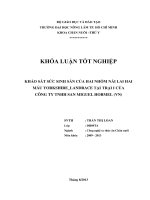 KHẢO SÁT SỨC SINH SẢN CỦA HAI NHÓM NÁI LAI HAI  MÁU YORKSHIRE_LANDRACE TẠI TRẠI I CỦA   CÔNG TY TNHH SAN MIGUEL HORMEL (VN)   