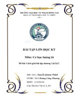 BÀI TẬP LỚN HỌC KỲ Môn: Cơ học lƣợng tử