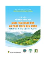 KỶ YẾU HỘI THẢO KHOA HỌC SINH THÁI NHÂN VĂN V PHÁT TRIỂN BỀN VỮNG MỘT SỐ VẤN ĐỀ TỪ LÝ LUẬN ĐẾN THỰC TIỄN