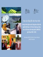 Báo cáo tổng kết việc thực hiện Bản ghi nhớ giữa nước Cộng hòa xã hội chủ nghĩa Việt Nam và Tổ chức Giáo dục, Khoa học và Văn hóa Liên Hợp Quốc (UNESCO)