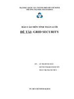 BÁO CÁO MÔN TÍNH TOÁN LƯỚI ĐỀ TÀI: GRID SECURITY