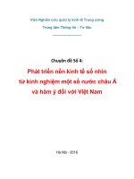 Chuyên đề Số Phát triển nền kinh tế số nhìn từ kinh nghiệm một số nước châu Á và hàm ý đối với Việt Nam