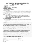 NỘI DUNG họp PHỤ HUYNH CUỐI học kì i