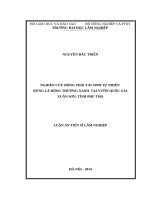 NGHIÊN CỨU ĐỘNG THÁI TÁI SINH TỰ NHIÊN  RỪNG LÁ RỘNG THƯỜNG XANH  TẠI VƯỜN QUỐC GIA XUÂN SƠN, TỈNH PHÚ THỌ