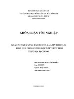 KHẢO SÁT KHẢ NĂNG BẢO HỘ CỦA VẮCXIN PORCILIS  PRRS QUA CÔNG CƯỜNG ĐỘC VỚI VIRÚT PRRS   THỰC ĐỊA DỊ CHỦNG 