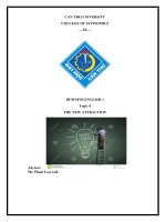 BUSINESS ENGLISH 1 topic 4 THE NEW ATTRACTION 