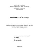   KHẢO SÁT THỜI GIAN BẢO QUẢN CỦA MỘT SỐ MÔI  TRƯỜNG TRÊN TINH DỊCH HEO   