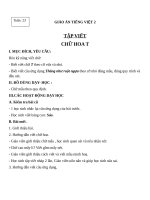 Giáo án Tiếng Việt 2 tuần 23 bài: Tập viết  Chữ hoa T