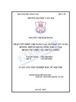 nhận xét điều trị nang lạc nội mạc tử cung buồng trứng bằng phẫu thuật tại bệnh viện phụ sản trung ương 