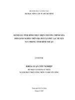   ĐÁNH GIÁ TÌNH HÌNH THỰC HIỆN CHƯƠNG TRÌNH XÓA  ĐÓI GIẢM NGHÈO TRÊN ĐỊA BÀN XÃ PHÚ LẠC HUYỆN  TUY PHONG TỈNH BÌNH THUẬN   